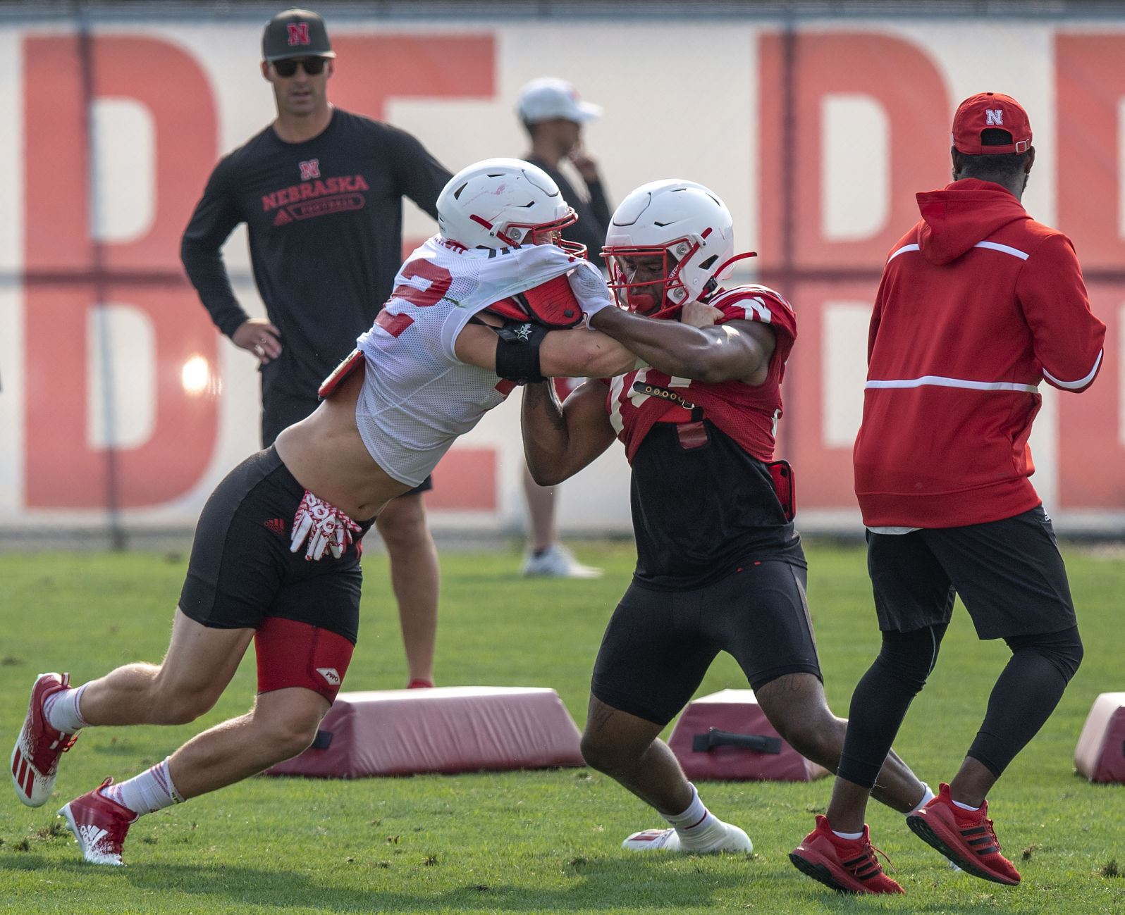NU football practice, 8.4